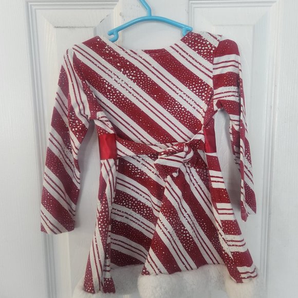 Bonnie Baby Candy Cane sequins Christmas Dress - Picture 2 of 3